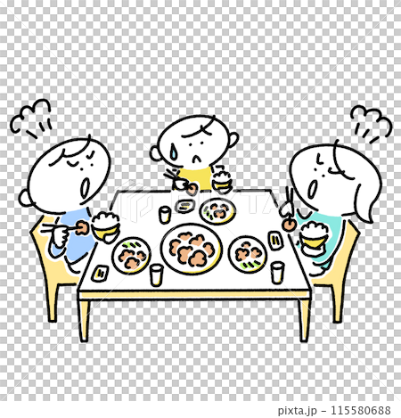 Family arguing during meal, son, discord, family discord, angry Family arguing during meal, son, discord, family discord, angry 115580688