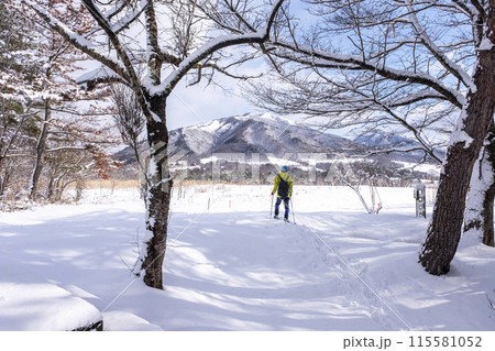 スノーシューで雪の中を歩く 蒜山高原 スノーシューで雪の中を歩く 蒜山高原 115581052