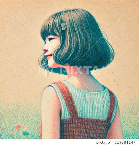 見つめる少女 見つめる少女 115581147