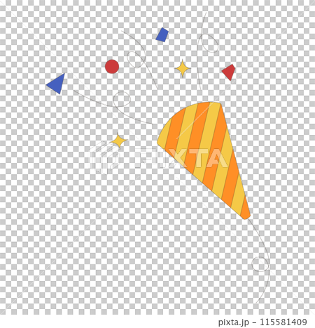 パーティークラッカーのイラスト、アイコン素材 115581409