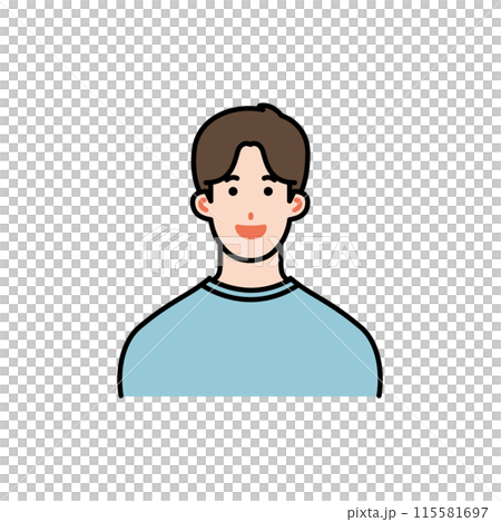 一個年輕人微笑的插圖 115581697