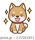 目を輝かせる柴犬の背景なしイラスト 115581851