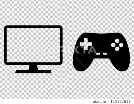 Game controller monitor icon 115582611