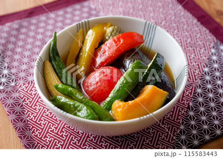 夏野菜の揚げびたし 115583443