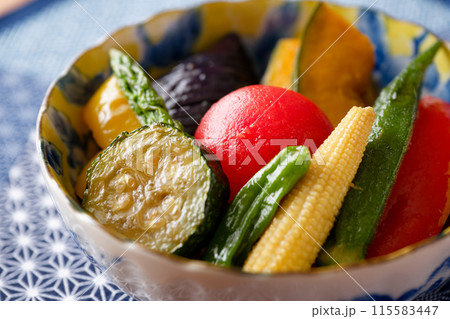 夏野菜の揚げびたし 115583447