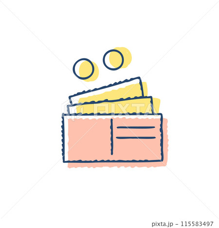 長財布と現金 115583497