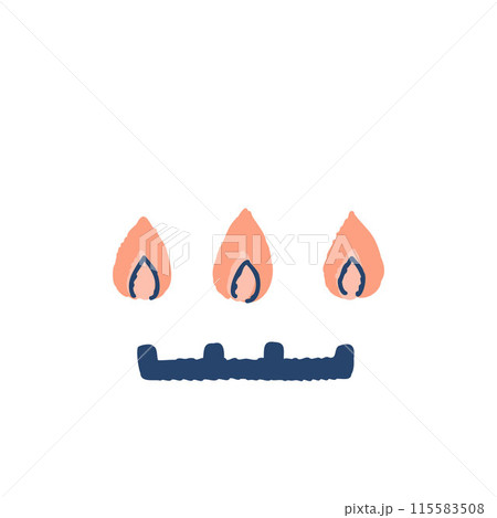 ガスコンロの火 115583508