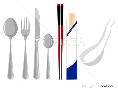 いろんなカトラリーのイラスト 115583551