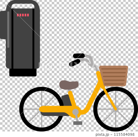 電動アシスト自転車のバッテリー 115584098