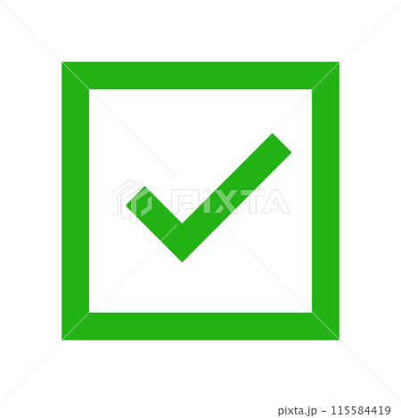 チェックボックス シンプル 碧 115584419