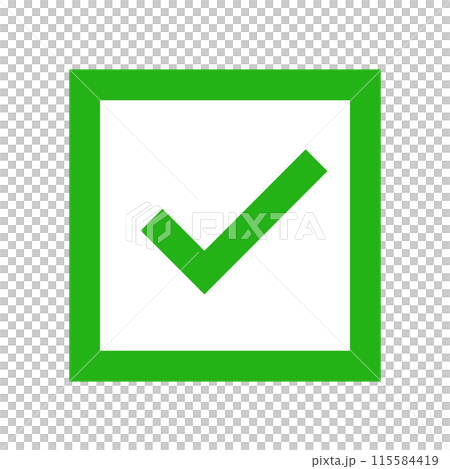 チェックボックス シンプル 碧 115584419