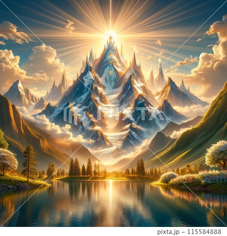 神々しい山 115584888