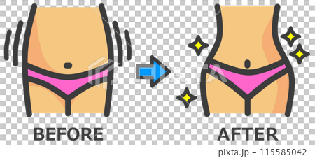 節食減肥成功後腰變細的女人 115585042