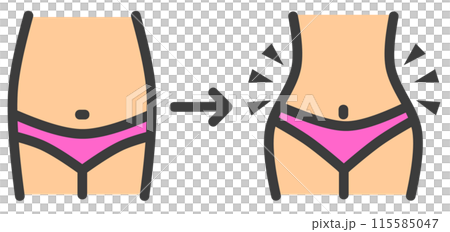 節食減肥成功後腰變細的女人 115585047