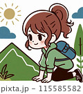 登山をする女性 115585582