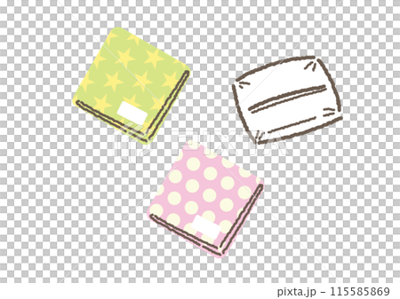 Tissue and handkerchief illustration set 115585869