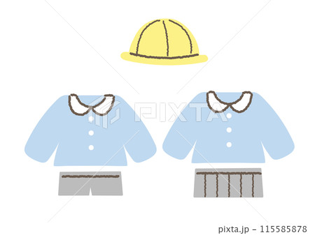 幼稚園、保育園の制服(スモック)のイラスト 幼稚園、保育園の制服(スモック)のイラスト 115585878