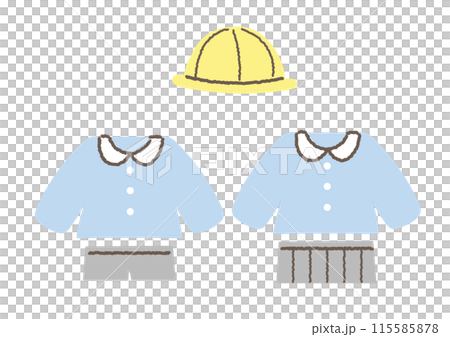 幼兒園和托兒所製服(罩衫)插圖 幼兒園和托兒所製服(罩衫)插圖 115585878