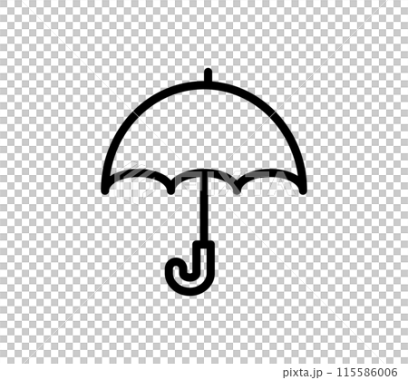 シンプルな傘のイラスト 115586006