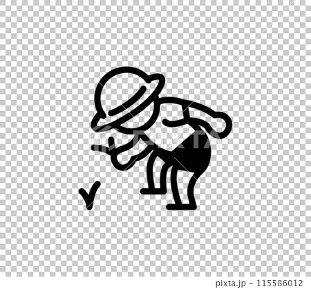 シンプルな田植えのイラスト 115586012