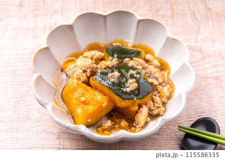 かぼちゃのそぼろ煮 115586335