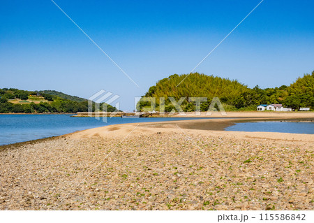 岡山県瀬戸内市牛窓にある黒島ヴィーナスロード 岡山県瀬戸内市牛窓にある黒島ヴィーナスロード 115586842