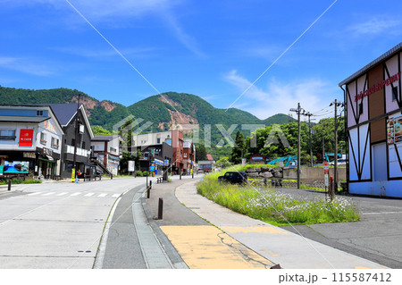 夏の蔵王温泉街 夏の蔵王温泉街 115587412