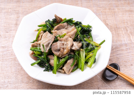 豚肉とほうれん草のオイスターソース炒め 115587958
