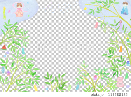 七夕裝飾背景手繪水彩 115588183