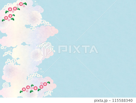 背景素材-和柄朝顔2022-34テク 背景素材-和柄朝顔2022-34テク 115588340