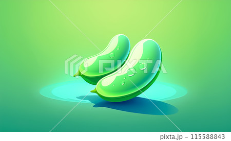 CG背景イラスト　そら豆のイメージイラスト 115588843