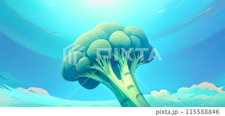 CG背景イラスト　ブロッコリーのイメージイラスト 115588846