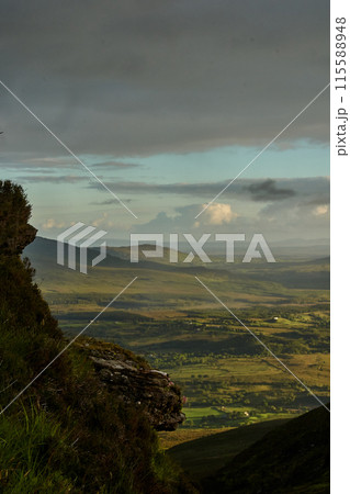 ireland bog land cloudy valley ireland bog land cloudy valley 115588948