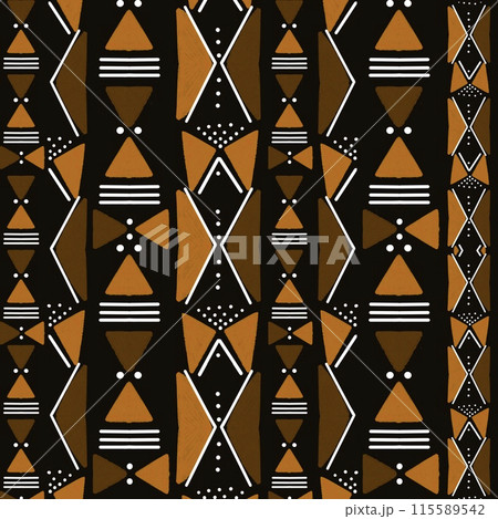 The captivating beauty of African ethnic cloth patterns infused with Egyptian art, rendered in elegant brown tones. Reflecting the etc way of the past, this geometric ethnic style is perfect The captivating beauty of African ethnic cloth patterns infused with Egyptian art, rendered in elegant brown tones. Reflecting the etc way of the past, this geometric ethnic style is perfect 115589542
