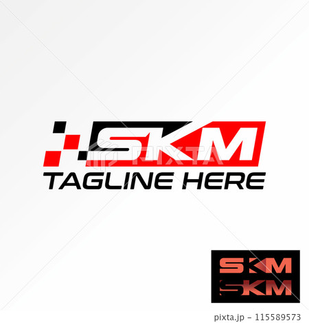 Logo design graphic concept creative premium abstract vector stock initial letter SKM font cutting block race flag. Related monogram typography brand Logo design graphic concept creative premium abstract vector stock initial letter SKM font cutting block race flag. Related monogram typography brand 115589573
