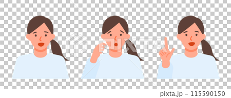 Casual woman problem solving illustration problem solving 115590150