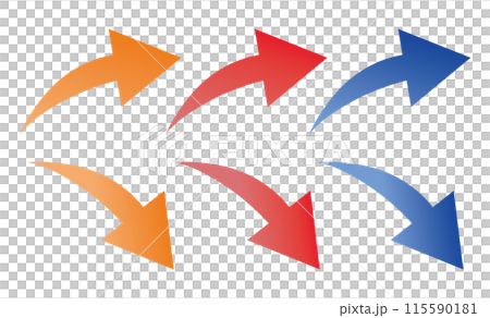 シンプルな矢印のアイコン グラデーション セット イラスト 素材 シンプルな矢印のアイコン グラデーション セット イラスト 素材 115590181