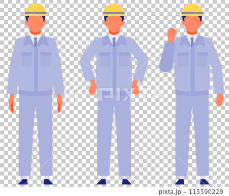 穿著工作服的男人解決問題的插圖 115590229