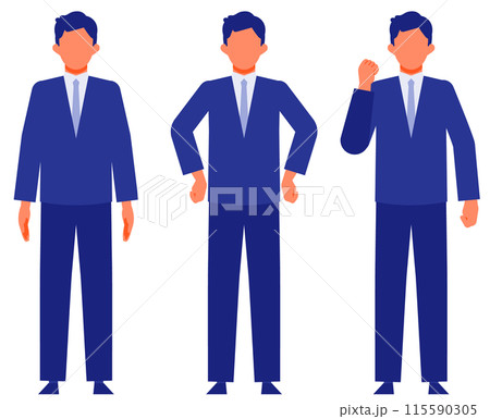 スーツの男性の問題解決のイラスト 問題解決 スーツの男性の問題解決のイラスト 問題解決 115590305