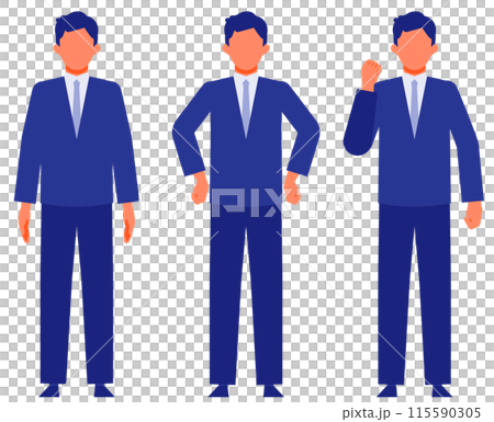 スーツの男性の問題解決のイラスト 問題解決 スーツの男性の問題解決のイラスト 問題解決 115590305