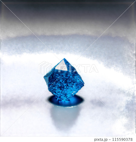 Apatite A neon blue apatite with a glossy surface slightly levitated and lit to enhance 115590378
