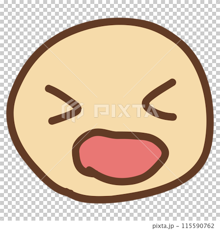 Hand-drawn painful expression mark 115590762