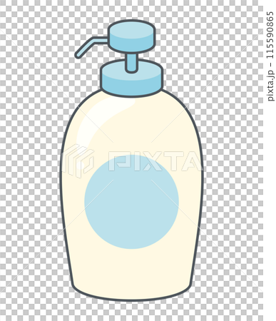 Shampoo bottle and baby lotion illustration Shampoo bottle and baby lotion illustration 115590865