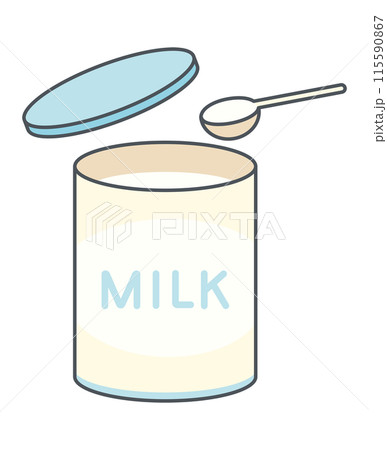粉ミルクの缶のイラスト 115590867