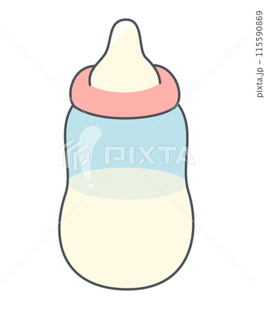 赤ちゃんの哺乳びんのイラスト 115590869