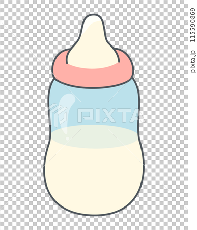 赤ちゃんの哺乳びんのイラスト 115590869