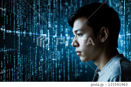 サイバー空間と男性 テクノロジーの進化 サイバー空間と男性 テクノロジーの進化 115591463