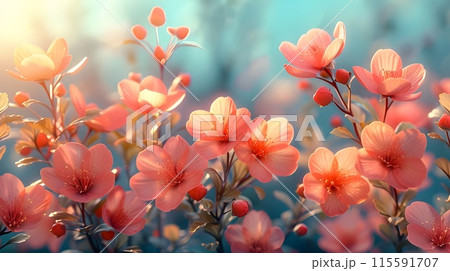 Flowers, leaves and plants are presented in soft colors and pastels. The concept is to stay connected with nature. Flowers, leaves and plants are presented in soft colors and pastels. The concept is to stay connected with nature. 115591707