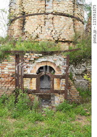 old abandoned furnace 115591875