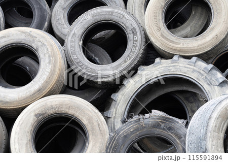 old industrial tires 115591894